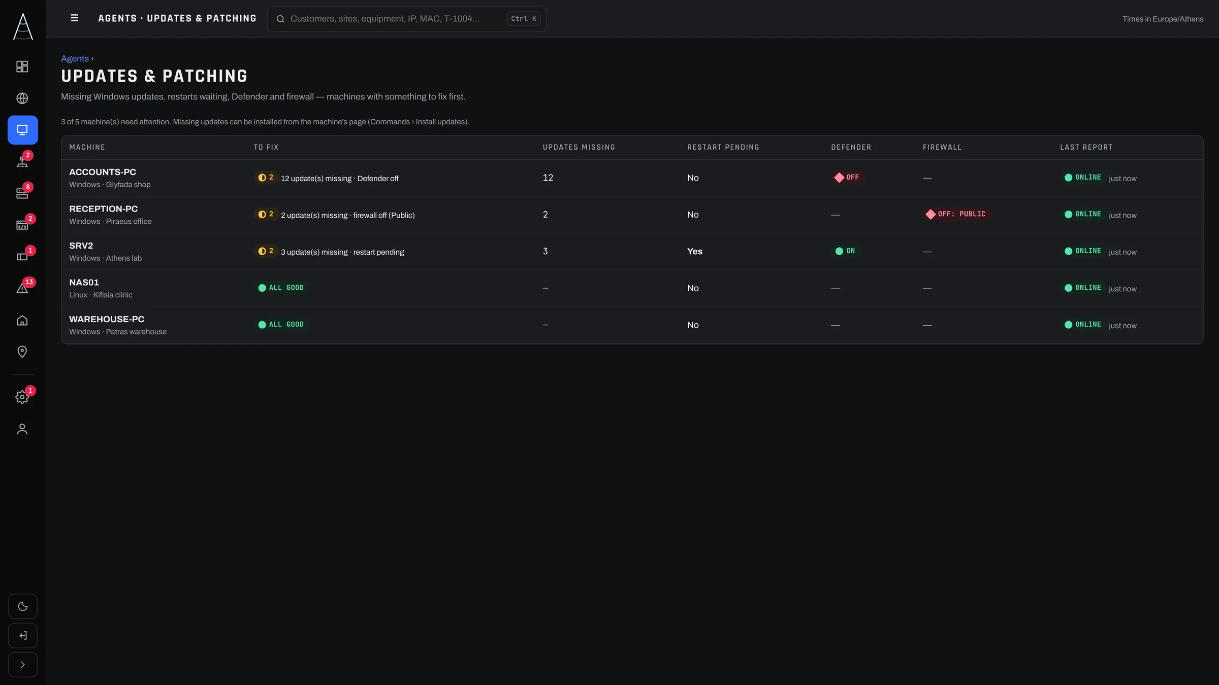Azimuth: Updates and security, machine by machine